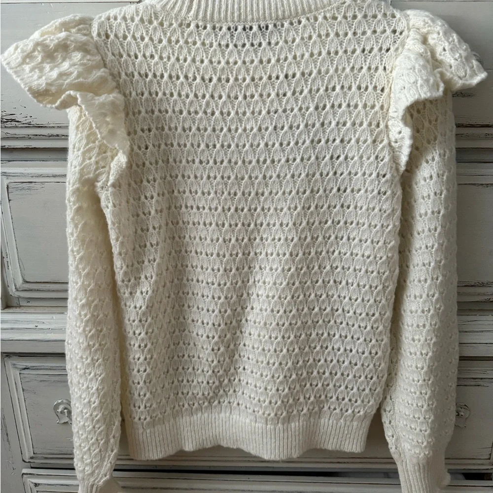 Shoulder Ruffle Sweater - Picture 3 of 6